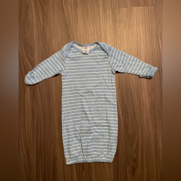 Gerber Blue and White long sleeve  Sleep shirt Soft Cotton size 0-6M - Picture 4 of 5